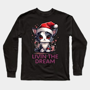 Christmas Cat Positive Quote Long Sleeve T-Shirt